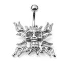 Fashion Steel Bauchnabel Banana im Totenkopf Casting Design